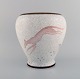 Large Bing and Grøndahl vase in crackled porcelain with leaping deer. 1920