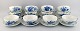 12 Blue Flower braided bouillon cups with saucers.
