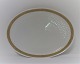 Royal Copenhagen. Fan with gold. Tray for sugar / cream. Model 11564. Length 25 
cm. (1 quality)