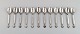 Twelve large Georg Jensen Acanthus teaspoons in sterling silver.
