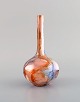 Arabia vase i glaseret keramik. Smuk glasur med flerfarvet marmor effekt. Finsk 
design, 1930