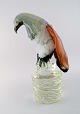 Danilo Zanella for Murano. Large sculpture in mouth-blown art glass. Eagle on 
pedestal. 1980s.
