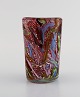 Murano vase in polychrome mouth-blown art glass. Italian design, 1960 / 70s.
