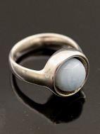 Georg Jensen sterling sølv ring størrelse 53 med månesten