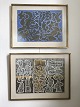 Tage Henriksen Antikviteter præsenterer: 2 Albert Mertz billeder Brun pil og Blå Brun. Blad størrelse 52 x 37 ...