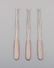 Three Evald Nielsen number 14 lobster forks in hammered silver (830). 1920s.
