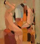 Swedish artist. Oil on canvas. Abstract nude study. 1960s.
