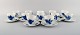 Twelve Royal Copenhagen Blue Flower Braided espresso cups with saucers. 1980s. 
Model number 10/8046.
