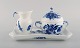 Royal Copenhagen Blue Flower Braided sugar / cream set on serving tray. Mid-20th 
century.
