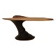 A Danish walnut coffee table made and signed by Morten Stenbæk. H: 50cm. Top: 
114x55cm