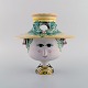 Bjørn Wiinblad (1918-2006), Denmark. Unique vase in hand-painted glazed 
stoneware. Lady with hat. Model number V51. Dated 1986.
