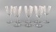 Baccarat, France. Eight art deco Cavour red wine glasses in mouth blown crystal 
glass. 1920s / 30s.
