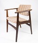 Set Of Four Dining Room Chairs - Teak - Model "Lene" - Striped Fabric - Arne 
Vodder - 1960s