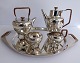 Danam Antik 
præsenterer: 
Georg 
Jensen Sterling 
Sølv 
Kaffekande, 
Thekande, 
Sukker, Fløde 
no 960 og bakke 
no 984