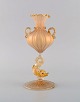 Barovier and Toso, Venice. Rare organically shaped vase in mouth blown art 
glass. Italian design, mid 20th century.
