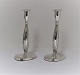 Silver candlesticks. Stamped HJ. Sterling (925). A pair. Height 18 cm.