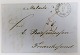 Postage letter from Lübeck, 21.09.1855 to Frederikssund. Shipped with the steamship Malmöe