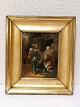 19th century painting oil on lead plate