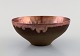 Sven Hofverberg (1923-1998) Swedish ceramicist. Unique bowl in glazed ceramics. 
Beautiful metallic glaze. 1980s.

