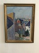 Tage Henriksen 
Antikviteter 
præsenterer: 
København. 
Maleri af Olaf 
Rude. Mål 64 x 
52 cm.