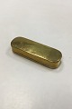 Brass Snufff 
box with 
decoration and 
text(wear)