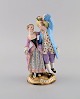 Antique Meissen figure in hand-painted porcelain. Wandering couple. 19th 
century.
