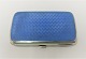 David Andersen, Norway. Small silver case with blue enamel. Case has traces of 
wear. Length 8 cm.