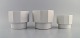 Erix Hennix for Gustavsberg. Three Plantina flower pots in glazed porcelain. 
1970s.
