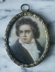 Miniature 
portrait of 
Ludwig van 
Beethoven