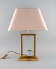 Le Dauphin, France. "La Pomme" table lamp in clear art glass and brass. 1960s / 
70s.
