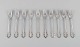 10 Georg Jensen Lily of the valley teaspoons in sterling silver.
