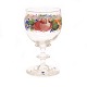 An enamel decorated wine glass. Circa 1860. H: 11,5cm