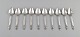 10 Georg Jensen Acorn grapefruit spoons in sterling silver.
