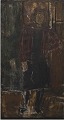 Dansk Kunstgalleri præsenterer: "Interiør med kvinde" Olie maleri på lærred i original guld ramme. Maleriet har ...