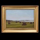 Vilhelm Kyhn, 1819-1903, landscape, oil on canvas. Signed and dated 14/8/1867. Visible size: 22x32cm. With frame: 30x40cm