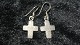 Elegant # Earrings cross in Silver