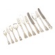 A. Michelsen Copenhagen sterlingsilver "Rosenborg" cutlery for 6 persons. 72 
pieces