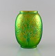 Zsolnay vase glazed ceramics with tree in relief. Beautiful luster glaze. 20th 
century.

