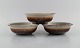 Bing & Grøndahl Mexico dinner service. Three bowls in glazed stoneware. Danish 
design, 1970s / 80s.
