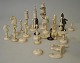 A large 
collection of 
antique chess 
figures in 
bone, ...