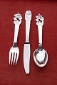 The Flying Trunk children's cutlery of Danish 
solid silver. Set spoon, knife & fork