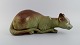 Lladro, Spain. Large and rare sculpture in glazed ceramics. Lying cat. 1960s.
