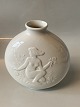 Hans Henrik Hansen #Royal Copenhagen #Blanc de Chine vase 
med dekoration i relief i form af faun og nøgen kvinde.
Dek nr #4118,