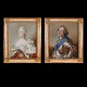 Pair of 
portraits of 
Frederik V and 
Queen Louise. 
Pilos ...