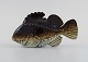 Sven Wejsfelt (1930-2009) for Gustavsberg. Unique Stim fish in glazed ceramics. 
1980s.
