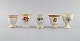 Royal Copenhagen and Bing & Grøndahl. Five egg cups in hand-painted porcelain. 
1920s / 30s.
