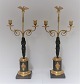 Empire bronze 
Candlesticks. 
Probably French 
about 1810. ...
