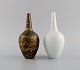 Two Rosenthal porcelain vases. Beautiful marbled gold decoration. 1980s.
