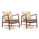 Pair of Finn Juhl BO59 teak Fireplace Armchairs.
Manufactured by Bovirke BO59