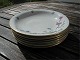 Danmarks Flora with gold porcelain, deep plates 22.5cm. OFFER for more